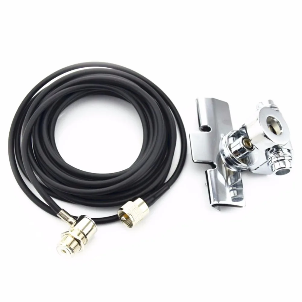 Quad-band-Antenna-Set-for-Mobile-Radio-with-Clip-Mount-Huahong-HH-9000-Antenn-5M-Cable