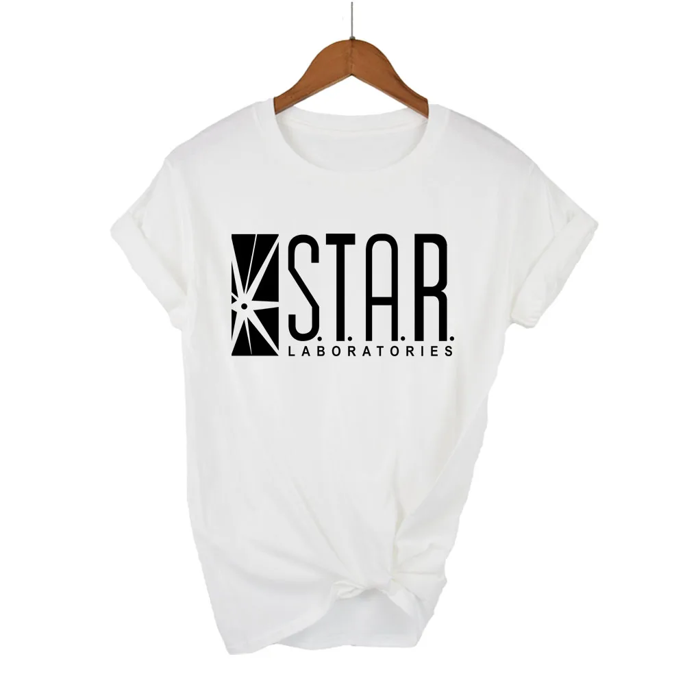 

New Fashion Summer Funny American Drama The Flash Sweatshirt Star Laboratories Women Comic Books TV Star Labs cotton T-shirt