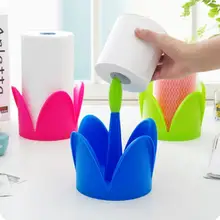 Цветок ролл коробка для хранения простой Настольный держатель ткани бытовой Пластик держатель рулона