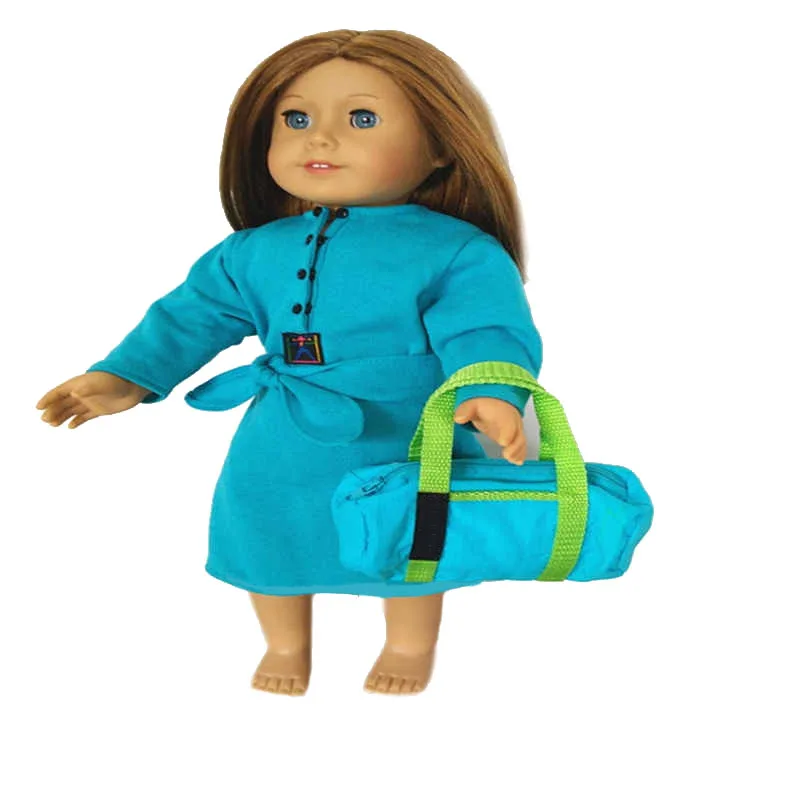 

Green bag for 18 inch American doll , Children the best Christmas gift