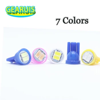 

1000X 7colors T10 W5W 5630 2 SMD 5730 LED 194 168 Auto Instrument Lamps Car License Plate Lamps Interior Light Bulbs Car styling