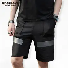 Abeillevie, Новая мода Для мужчин с коротким бегунов Мода Шорты для женщин большой Размеры бренд Для Мужчин's Шорты для женщин Повседневное MID Шорты для женщин мужские черные abd9020