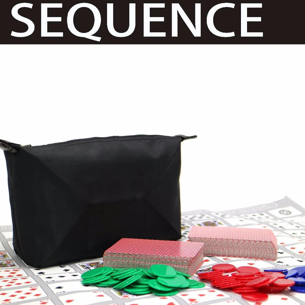sequence game suitable for 2-12 players family game, board game