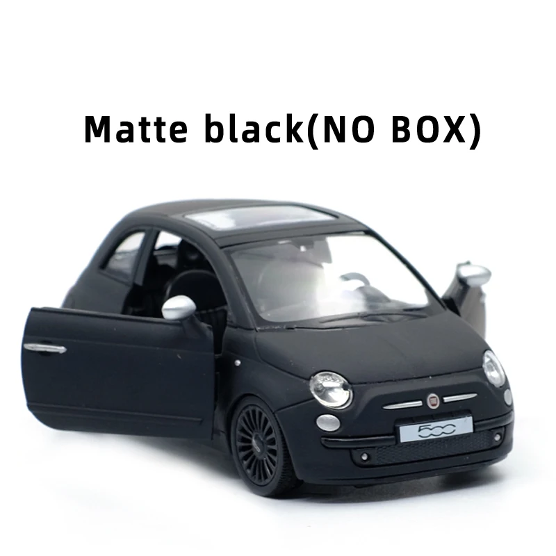 Новое поступление RMZ город 1:36 500 автомобиль сплав литья под давлением модель автомобиля Fiat игрушка с откатом назад для детей Подарки Игрушка коллекция - Цвет: matte black(no box)