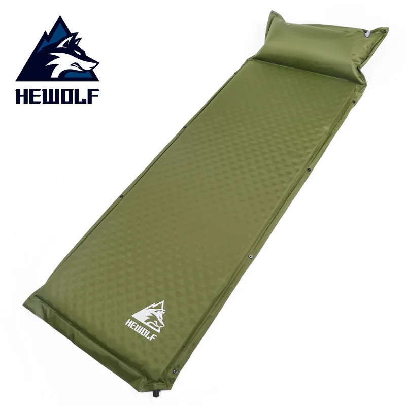 Hewolf 5 см толщиной одного человека использовать автоматические надувные подушки pad утолщение надувной матрас для кровати