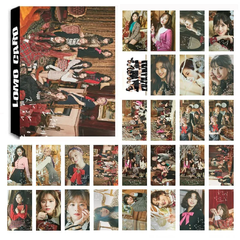 

New 30Pcs/set KPOP TWICE 07 YES OR YES Album Photo Card PVC Cards Self Made LOMO Card Photocard