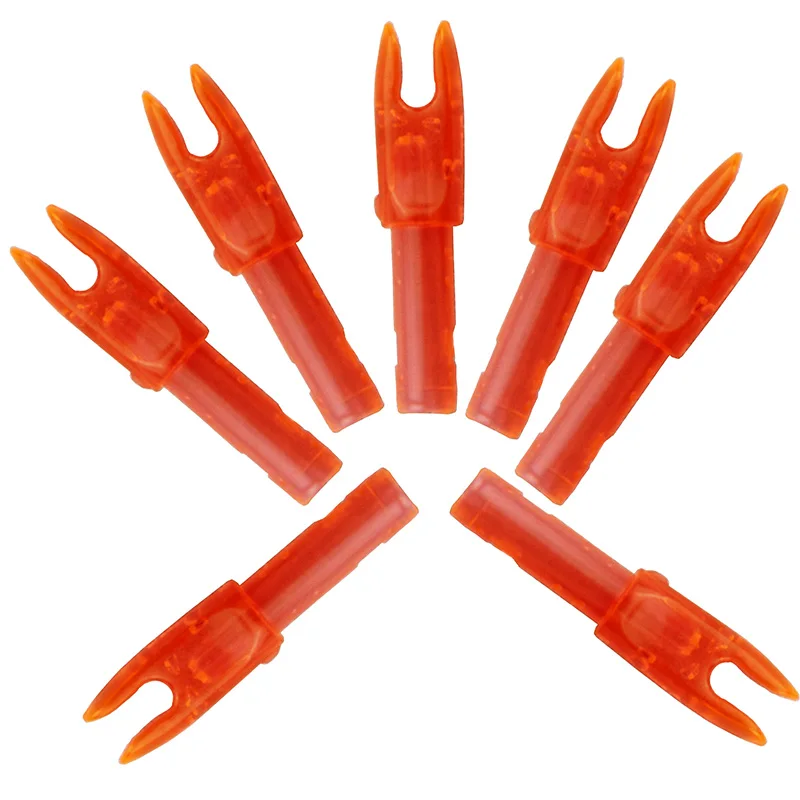 50 pcs Orange Archery Nock S Size Arrow Shaft &quotG&quot Nocks small Groove .088 | Спорт и развлечения