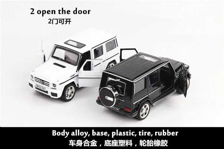 1:24 игрушечная машинка из сплава Benz G65 SUV детская игрушка машина модель моделирование звук и свет дверь оттяните назад автомобиль украшения коллекция подарок