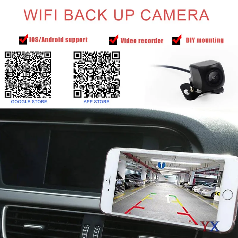 Koorinwoo последняя CCD Wifi Автомобильная боковая/передняя/камера заднего вида для IOS и Android мобильный телефон прикуриватель для заднего хода