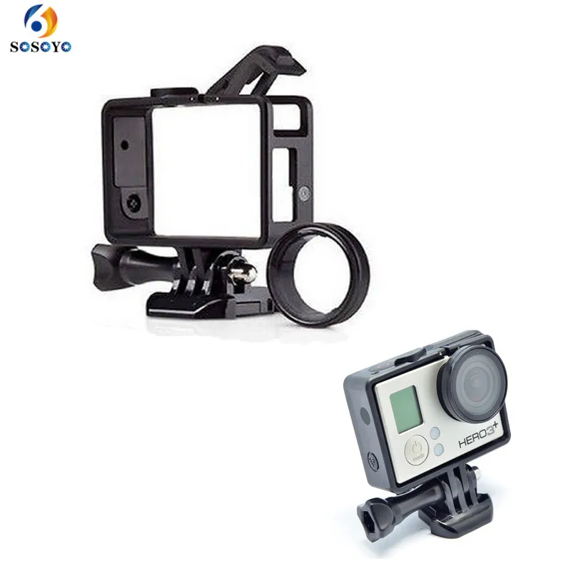 2pcs Standard Protective Frame Case cover + UV Filter Lens Kit Mount For Gopro Hero 4 3 3+ sports Action Camera Accessories (3)