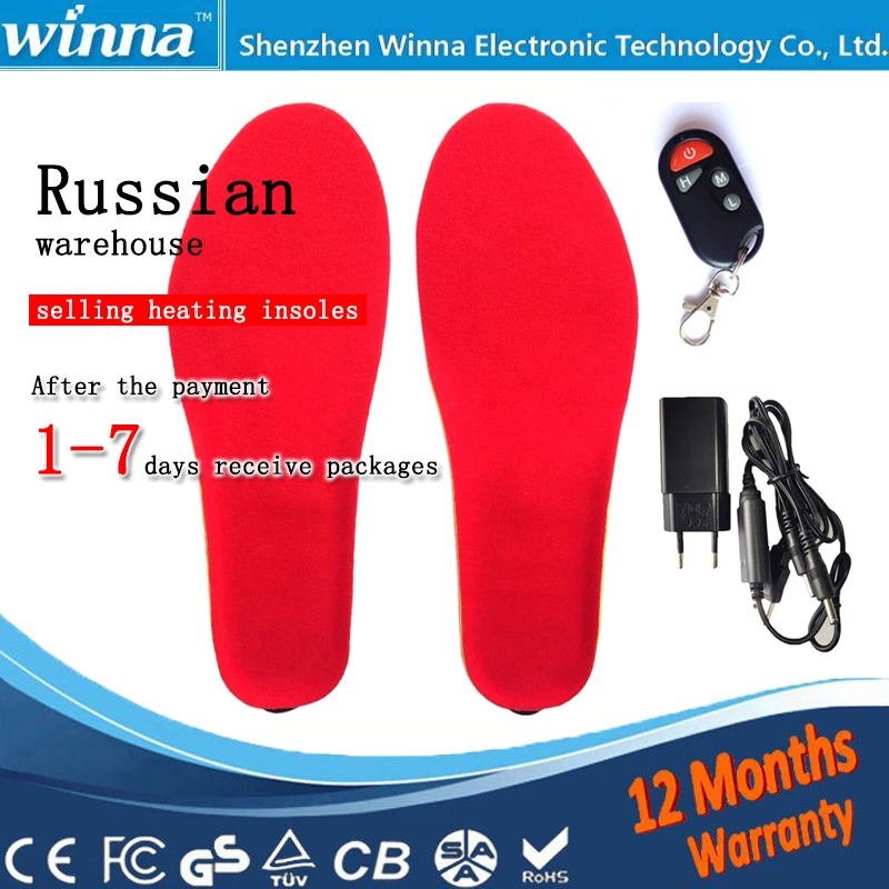 ==> [Free Shipping] Buy Best New USB Powered Heating Insoles With Wireless winter Remote Control Battery for men and women pad large EUR Size 41-46 Online with LOWEST Price | 32822308265