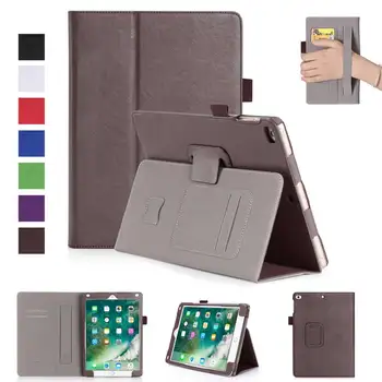 

Flip Handheld Cowhide Genuine Leather Case for iPad Air2 9.7 inch Retro Business Stand Card Smart Cover for Apple iPad Air 2