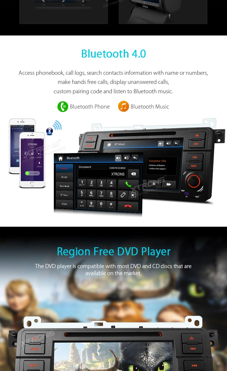 Excellent 7" Car DVD player for BMW E46 1998-2006 &BMW E46 M3 2000-2006 with Built-in Vehicle Standard DAB+ Module & Bluetooth 4.0 Support 9