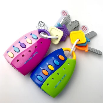 

1pcs Baby Smart Remote Car Voices Pretend Electronic Anti-theft Locks Play Musical Car Keys Early Education Toys Gift For Kid