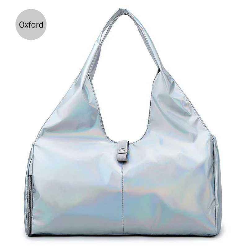 Цветная сумка для путешествий с верхней ручкой, женские водонепроницаемые сумки, сумка для путешествий, большая вместительность, ручная сумка для багажа, сумка для путешествий, XA55WB - Цвет: Oxford silver