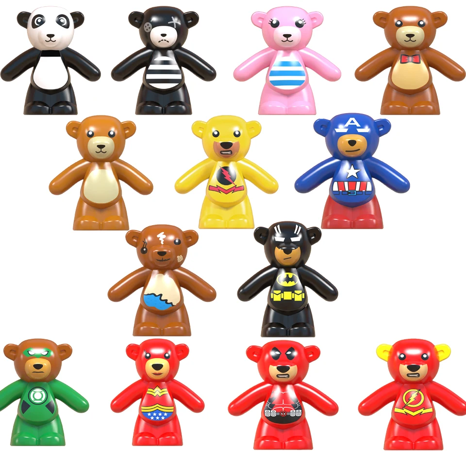 

Single Sale New Compatible Legoingly Animal Teddy Bear Figures Blocks Building Blocks Kids Gifts Educational Toys for Children