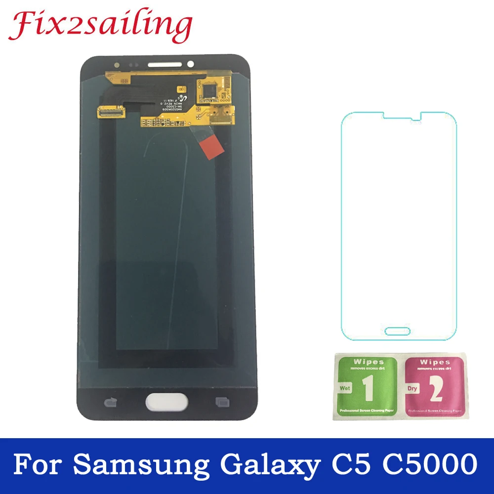 

Super AMOLED LCD Screen for SAMSUNG Galaxy C5 C5000 Display C5 C5000 LCD Display Touch Screen Digitizer Assembly Free Shipping