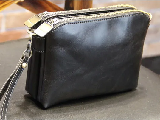 

Hot new fashion Retro leather men small messenger bag Brown small shoulder bag small travel bag for men phone pack Free shipping