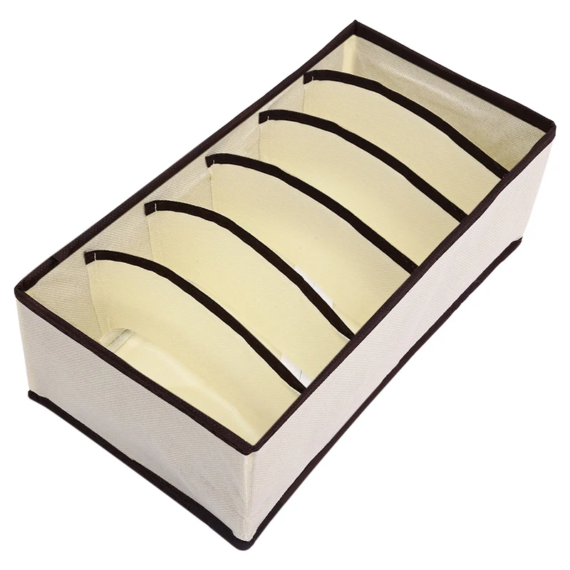 4 Pcs / Set Drawer Organizers Storage Box Beige Rose Closet Organizador Boxes For Underwear Scarfs Socks Bra cajas organizadoras