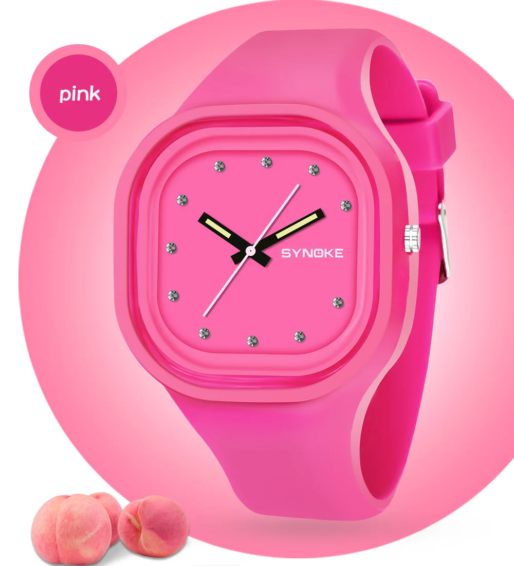 SYNOKE, студенческие красочные Водонепроницаемый спортивные часы Для мужчин брендовая Для женщин уникальный силиконовый светодиодный цифровой Дата наручные часы