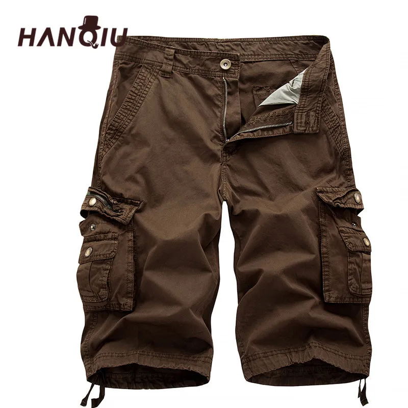  Cargo Shorts Men 2019 Summer Army Military Tactical Homme Shorts Casual Solid Multi-Pocket Male Car