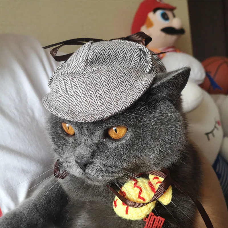 Новинка шляпа для питомцев косплея Pikachu ручная работа мультяшная Кепка кошек и