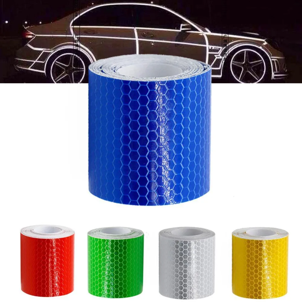 5cmx3m Safety Mark Reflective Tape Stickers Car Styling Self Adhesive