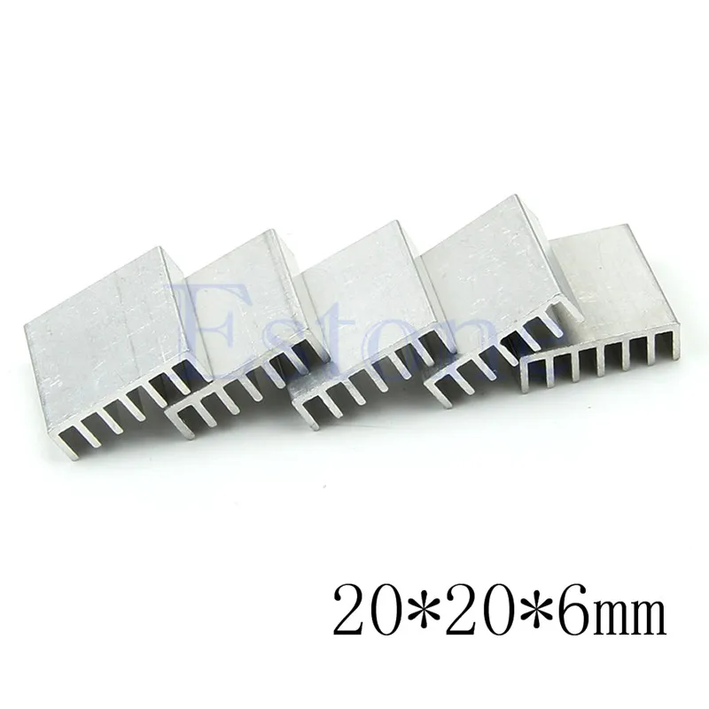 4 размера Серебряный радиатор алюминиевый теплоотвод для LED Power Memory Chip IC DIY чипсет