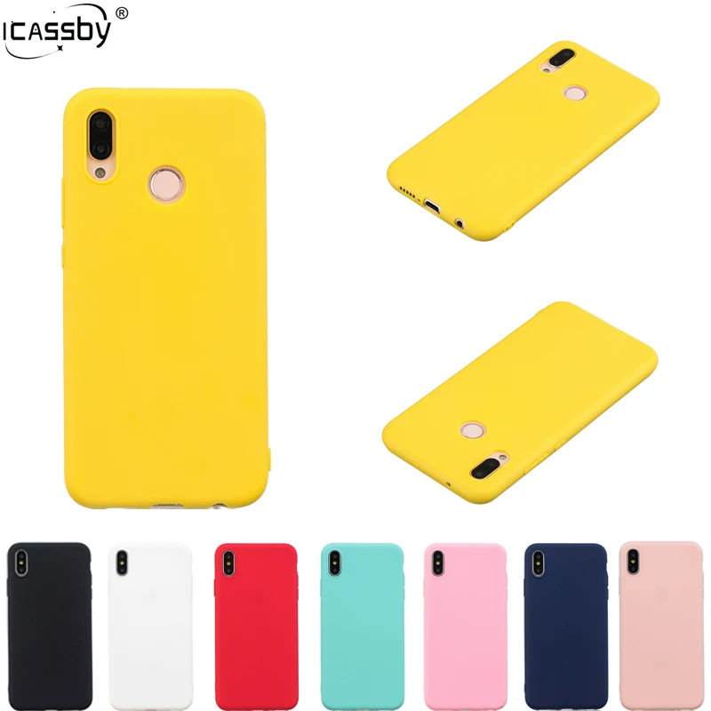 

Rubber TPU Silicon Case For Huawei P20 Lite Candy Color Soft TPU Back Cover Case For Coque Huawei P20 Pro Huwawei P 20 Lite Case