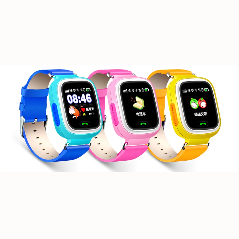 

New Arrival Q90 GPS Phone Positioning Fashion Children Watch 1.22 Inch Color Touch Screen WIFI SOS Smart Watch PK Q80 Q50 Q60