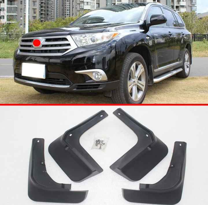 

Set Car Mud Flaps For 2011 2012 2013 Toyota Highlander Kluger Mudflaps Splash Guards Mud Flap Mudguards Fender Front Rear
