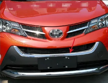 

Free Shipping ABS Chrome Front Grille Around Trim Racing Grills Trim 2014 For RAV4