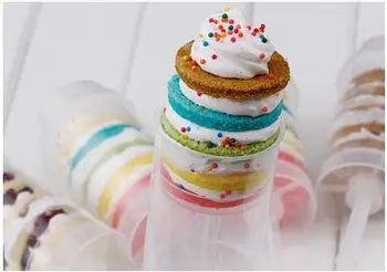 

650pcs free shipping Food grade Push Up Pop Containers push Cake Pop cake container for Party Decorations Round shape