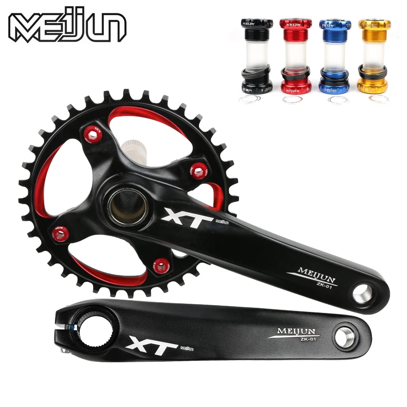 

MEIJUN mountain bike hollow aluminum alloy bolt integrating single speed sprocket 34 T disc tooth bicycle accessories