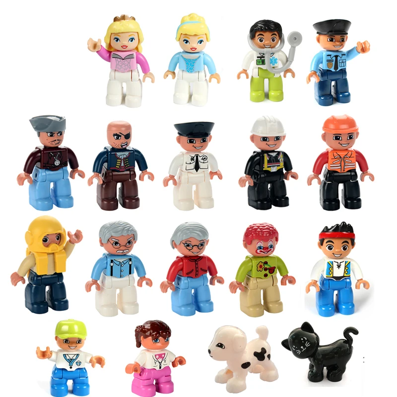 City Series Policeman Thief Doctor Engineer Nurse etc Figure Large Particle Building Blocks font b Toy