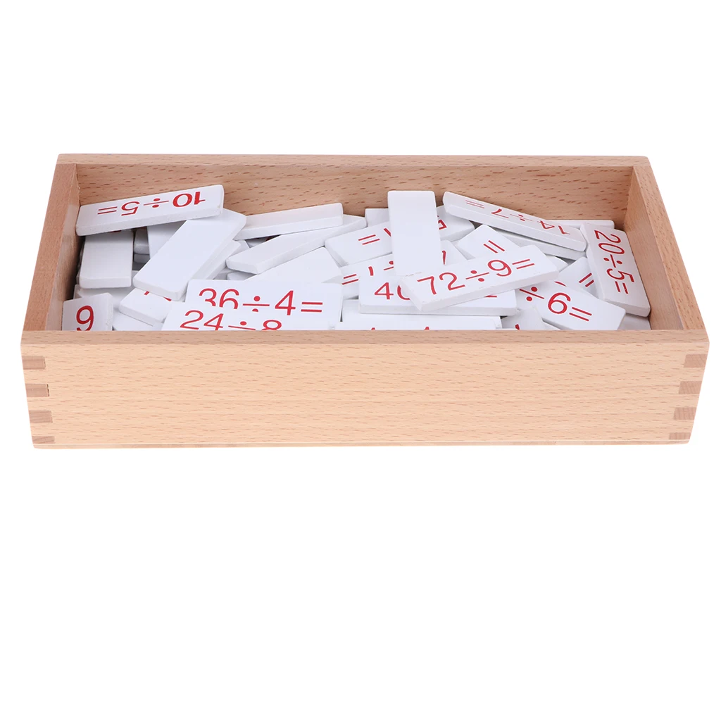 Montessori Mathematics Aids - Wooden Arithmetic Box Early Math Number Puzzle Educational Family Set Toy - Division