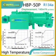 50HP R134a полугерметичные винтовой компрессор используются при высокой температуре(65'c) тепловой насос водонагреватель для гальваническим мастер-классы