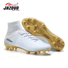 Jazovo Mens Soccer Shoes Superfly FG Football Boots Sports Breathable Athletic Anti-Slip Sneakers White Size39-45 New Arrival