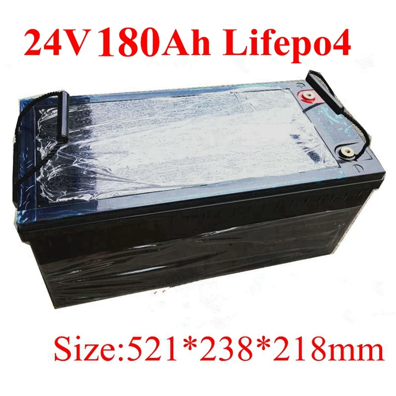 Waterproof 24V 180AH Lifepo4 Lithium Battery 100A BMS 4S 12.8V for Emergency Power Solar Energy EV Inverter + 20A Charger | Электроника