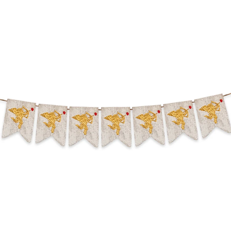 

JIMITU Cupid Banner Wedding Engagement Decorations Valentine's Day Party Marriage Proposal Custom