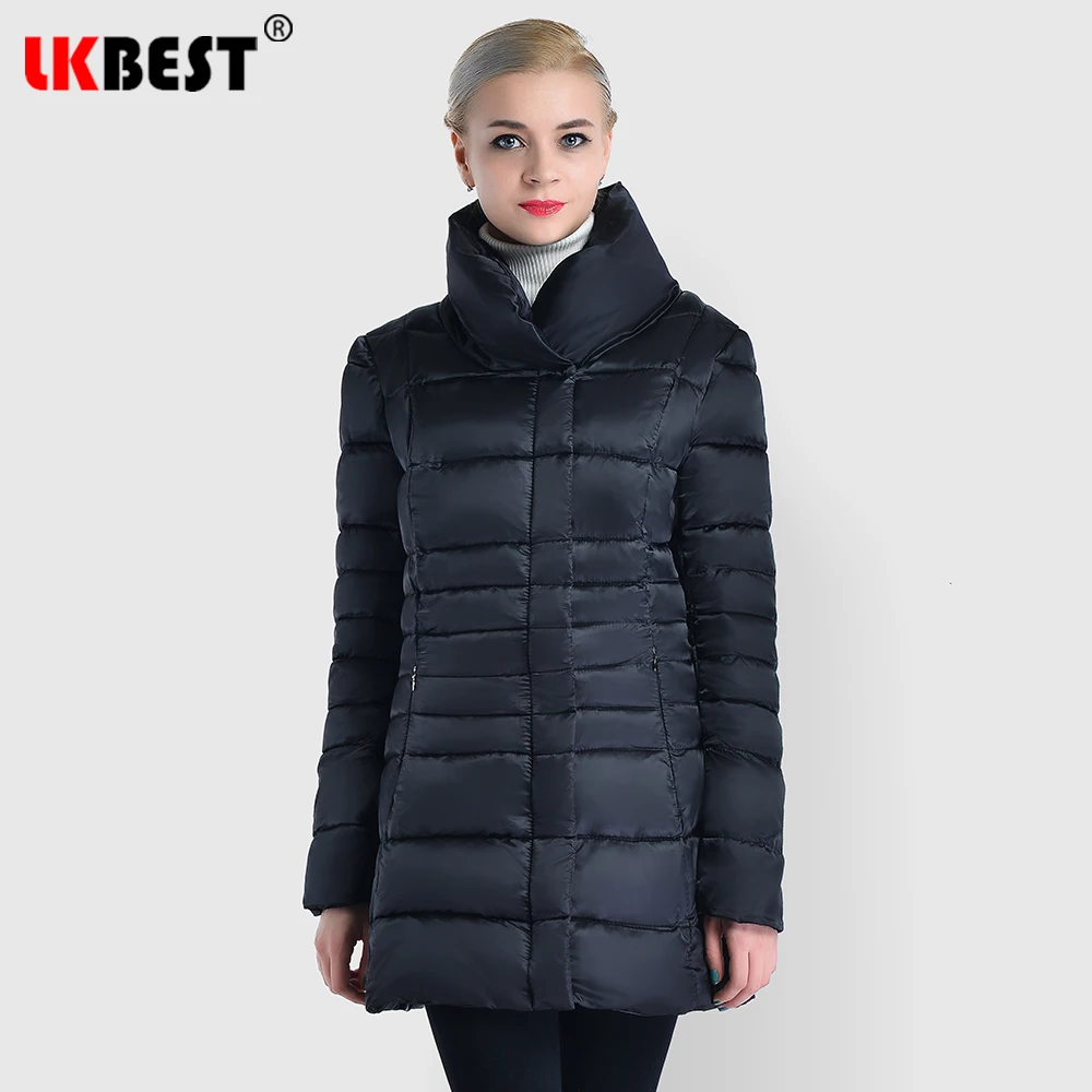 LKBEST 2019 Длинные зимняя куртка Дамская Мода женщин зимняя куртка Повседневное теплые женские парки Фирменная верхняя одежда overcaot Y80