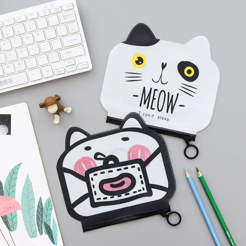 1 шт. корейские канцелярские принадлежности из ПВХ|pencil bag|zipper pencilzipper pencil bag |