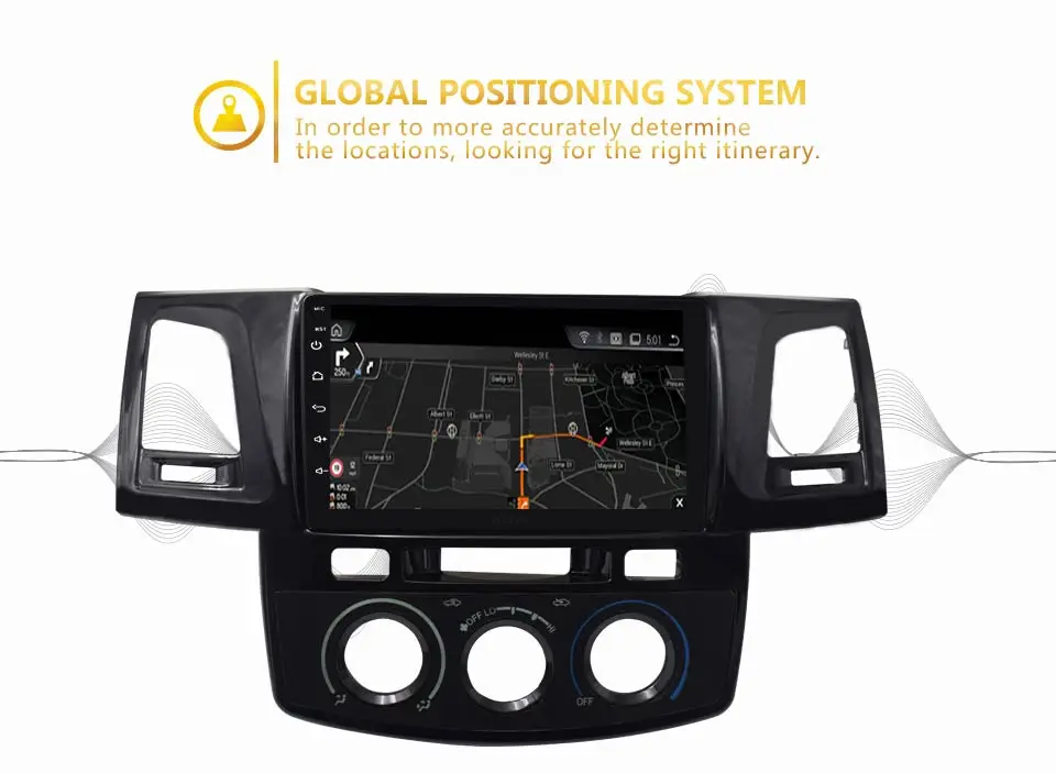 Discount KiriNavi 2 din 9" Touch Screen Android Car Radio For Toyota Hilux 2012-2015 Multimedia GPS Navigation Player audio WIFI MP3 3