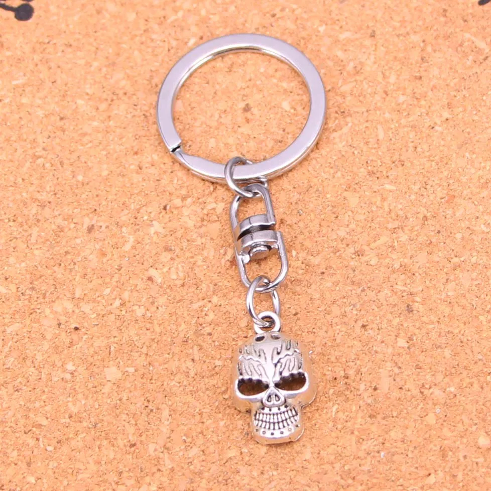 New charming novelty Silver Color Metal Vintage skeleton head skull Key
