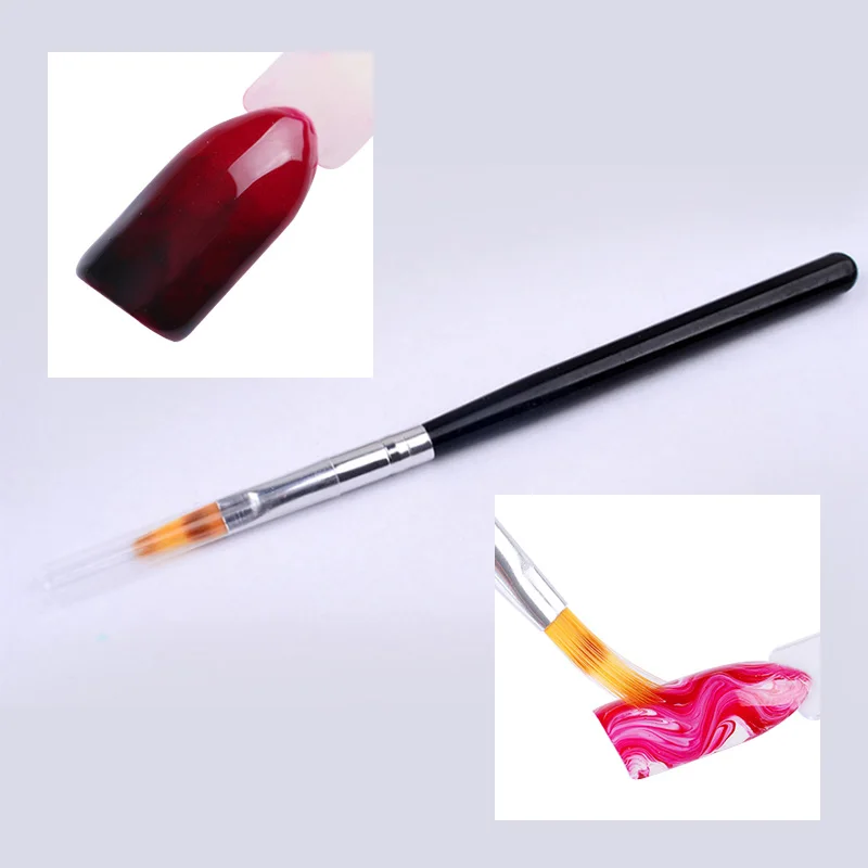 

1Pcs Nail Drawing UV Gel Brush Painting Pen Wooden Handle Manicure Nail Art Tools SSwell