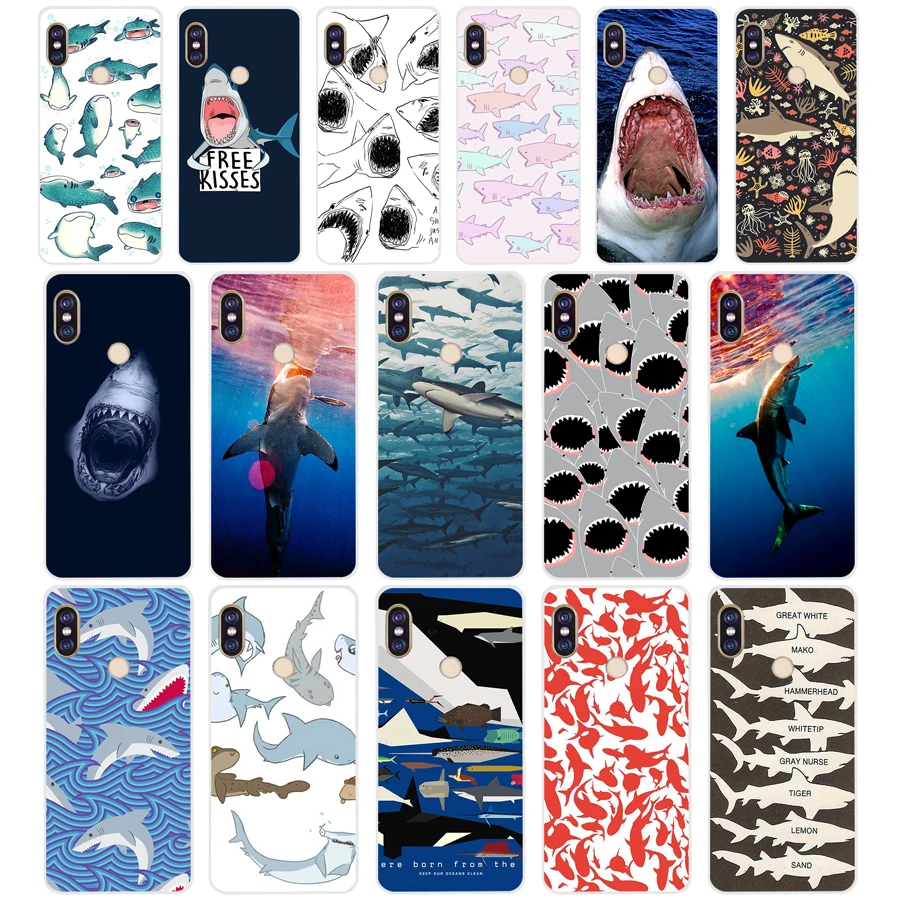 163SD ocean Whale Sharks fish Soft Silicone Tpu Cover phone Case for xiaomi redmi 6 Pro 6A note 5 mi 8 lite | Мобильные телефоны и