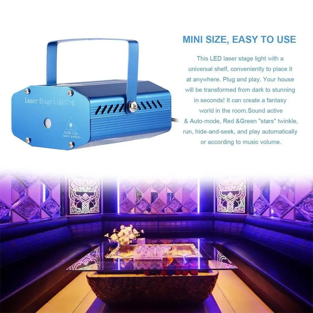 

Mini R&G 110-240V Adjusting DJ Disco Party LED Laser Projector Stage Light
