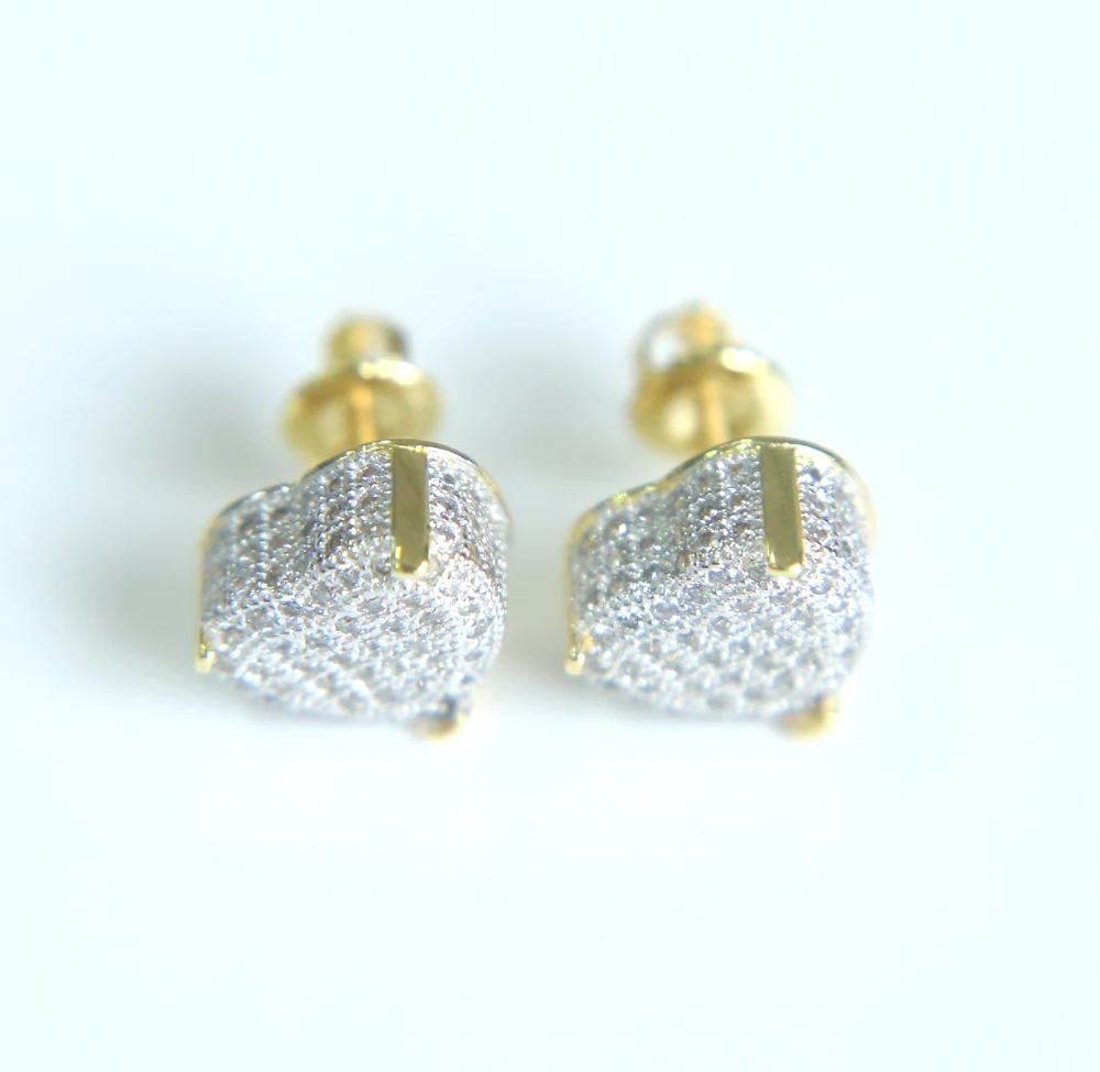 925 пробы серебряные серьги-гвоздики в форме сердца для женщин, модные ювелирные изделия с прозрачным кубическим цирконием для юбилея