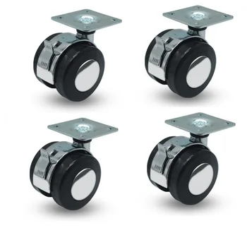 

Pack of 4 Piece Furniture Casters Steering Wheel Coffee Table Wheel Cabinet Wheel Swivel Chair Universal Pulley Alloy Wire