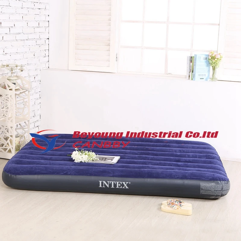 INTEX 68950 Классическая пуховая маленькая надувная односпальная кровать для
